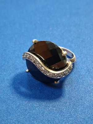 Silver ring with 925 stamp, new, adjustable