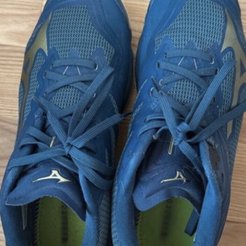 Mizuno Wave Lightning Z6 Low M volleyball shoes used, blue, gold