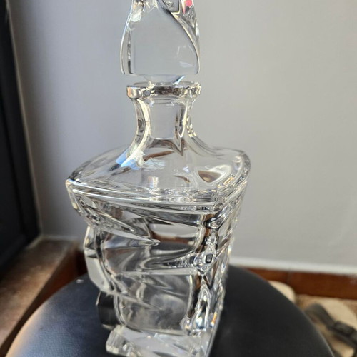 Glass carafes like new, set of three, crystal