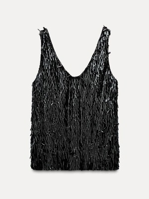 Zara evening blouse black, like new, size S