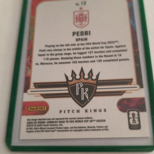 Pedri 2025-26 Panini Donruss Pitch Kings Spain Road to World Cup 26 #19 card new