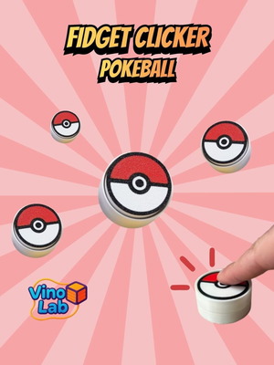 Fidget Clicker Pokeball new handmade
