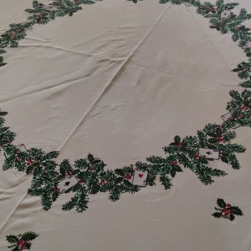 Tablecloth with 4 napkins used, Christmas set