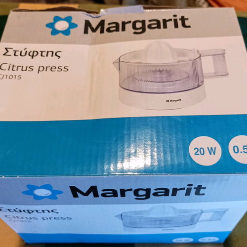 Margarit Citrus Press CJ1015 electric juicer 20 Watt 0.5 liter like new