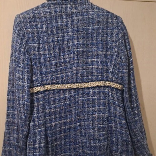 Zara Basic blue tweed jacket like new