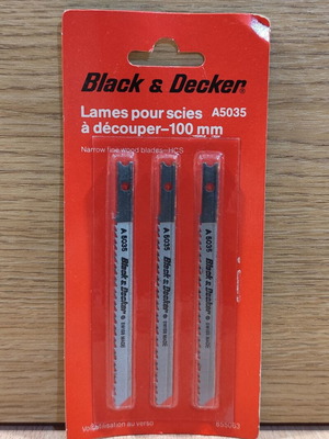 Σετ πριονάκια σέγας Black & Decker 3 τεμάχια 10cm καινούργια για κοπή ξύλου