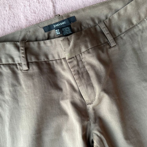 Zara Basic cotton straight pants like new, beige