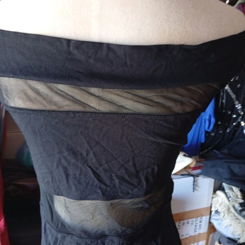 Sexy black dress size M like new with sheer panels
