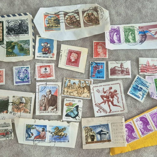 Stamp collection used from around the world