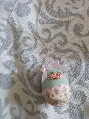 Mini turquoise decorative Easter egg 5cm like new