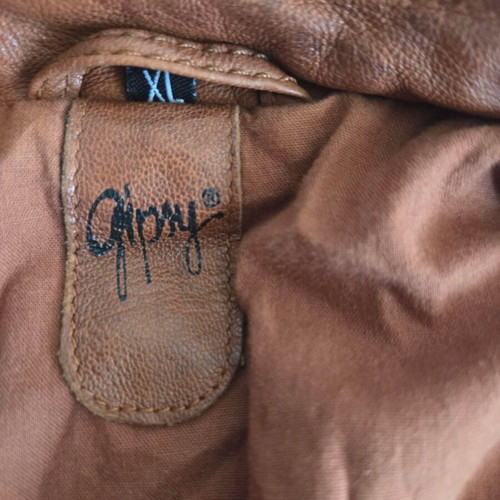 Gipsy leather men's jacket, brown, size XL