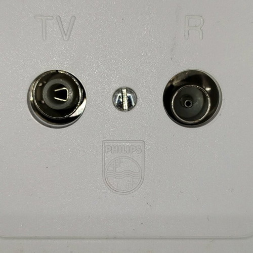 Phillips PHC1075 terminal antenna socket flush-mounted white new 80x80mm