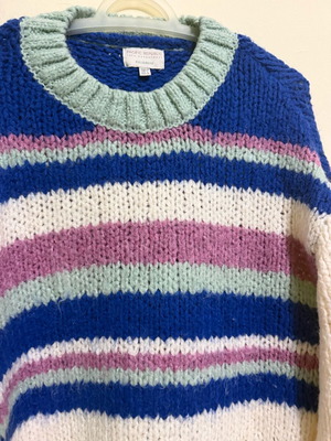 Pull & Bear Small sweater like new, white multicolor