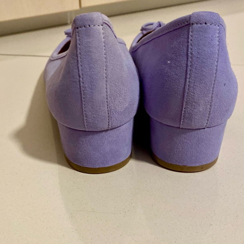 Mourtzi ballerinas new, leather suede, purple color