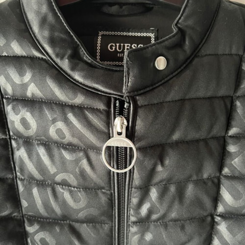 Guess jacket slim fit lightweight with insulation like new, black, size S