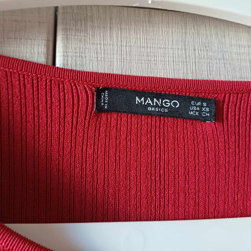 Mango Fitted Dress Like New, Red Color