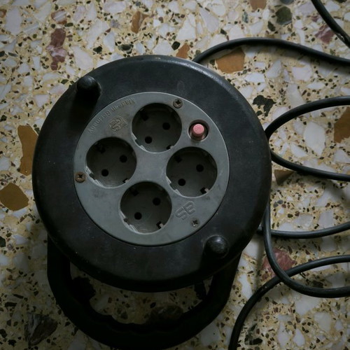 German extension cord used, approx. 15m reel