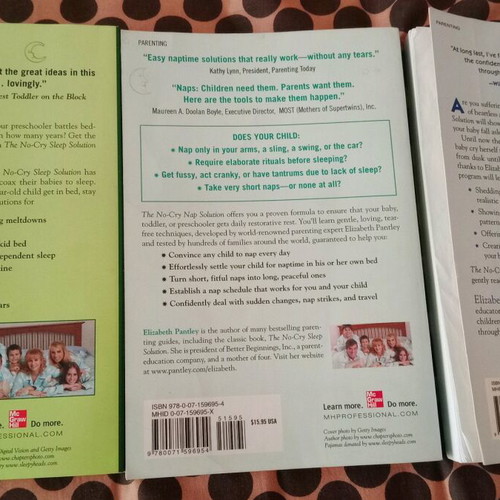 The No Cry Sleep Solution books like new by Elizabeth Pantley, set of 3