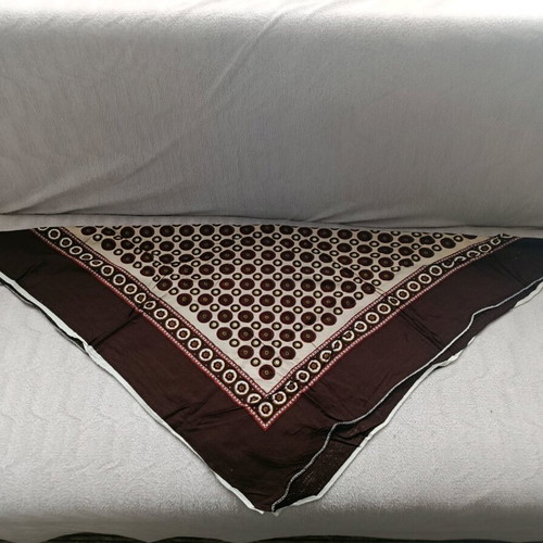 Headscarf like new, beige and brown, size 80/75 cm