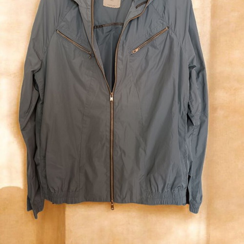 Mango windbreaker jacket like new, gray and blue, men's