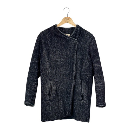 Iro coat used with wool and alpaca, size 36, black