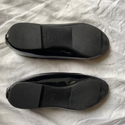 New Look faux patent leather ballerinas new black size 40