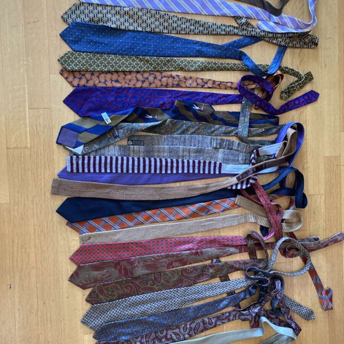 Ties used, pack of about 40, multicolored