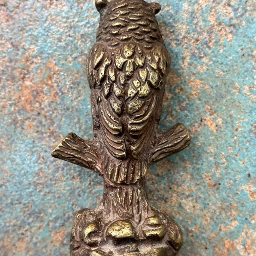 Vintage brass owl 8.3cm like new