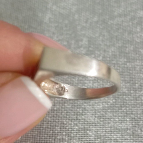 Silver ring 925 in meander shape like new