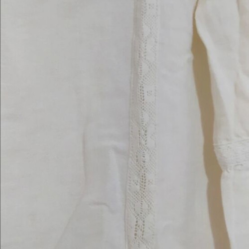 Zara romantic long-sleeve blouse used, broken white, thin fabric