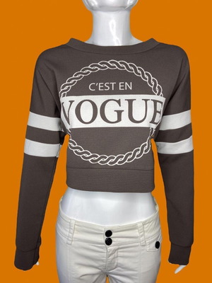 Crop Top Vogue μεταχειρισμένο, καφέ, μέγεθος S/M