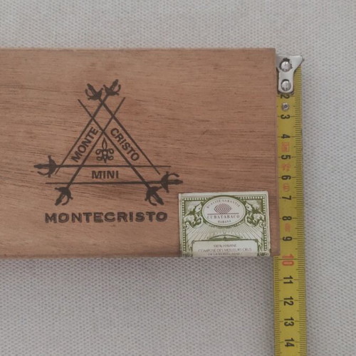 Montecristo empty wooden cigar box for 50 cigars used
