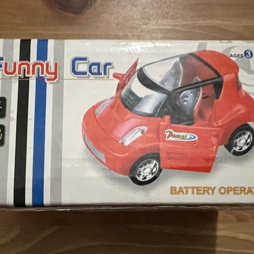 Funny Car battery toy like new, intact in its box