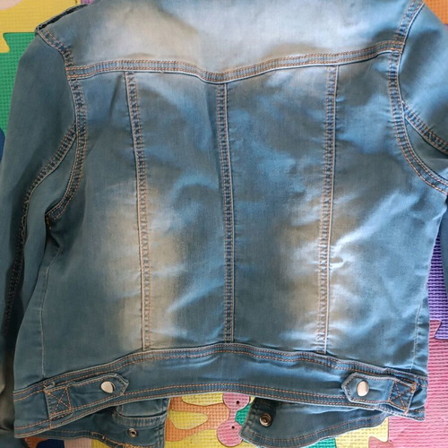 Denim jacket medium with sequins and accessories like new, blue