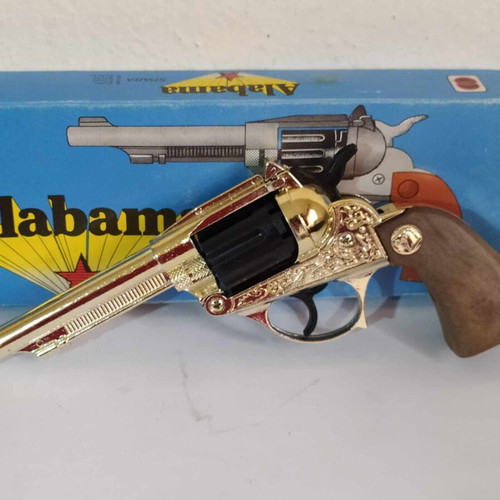Alabama cowboy pistol large 24 cm new, gold plated
