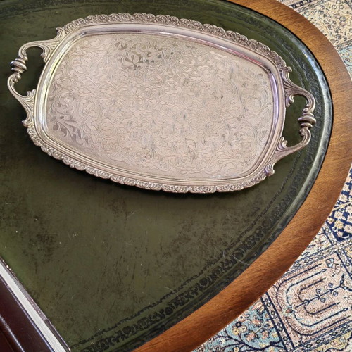 Silver-plated serving tray vintage, like new, made in Italy