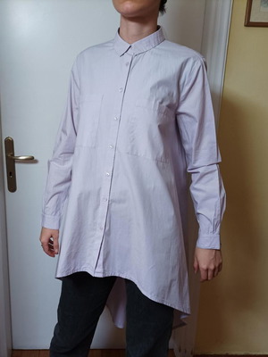 Mango shirt lilac pink purple asymmetrical new S-M