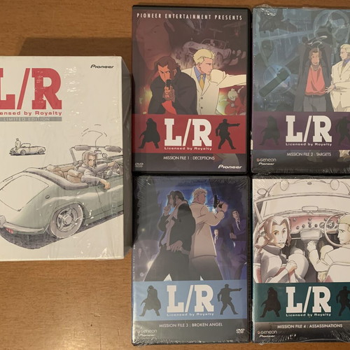 L/R Licensed by Royalty DVD collectors box set new, complete anime manga series