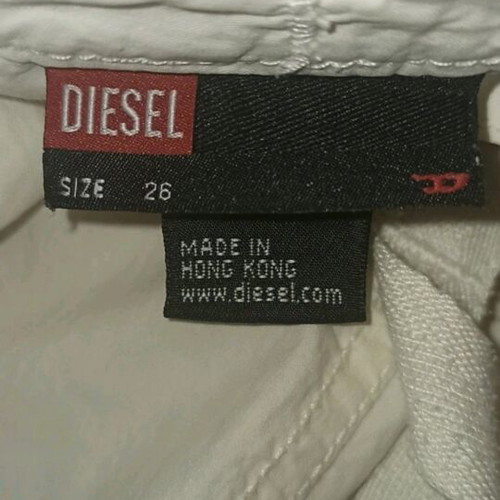 Diesel fabric white pants like new with unique design