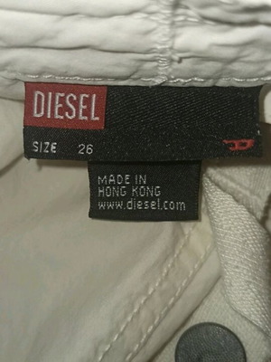 Diesel fabric white pants like new with unique design