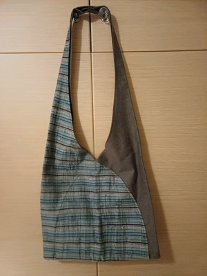 Shoulder bag new fabric with large capacity gray multicolor