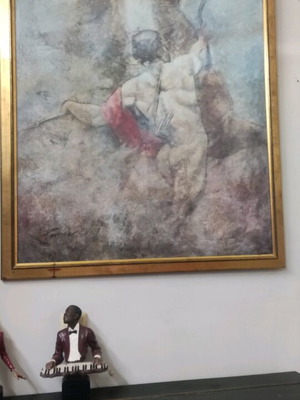 Large painting old print John Parrish like new