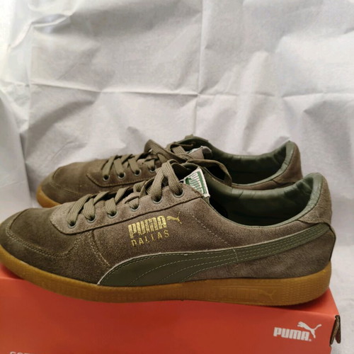 Puma Dallas suede shoes in olive, like new, size 42
