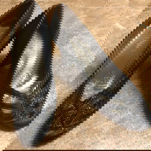 Γόβες Senza Marca μεταχειρισμένες, μαύρες, γνήσιο δέρμα, μέγεθος 38