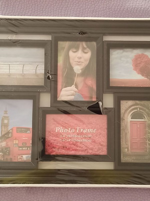 Wooden photo frames set of 6, sealed unused