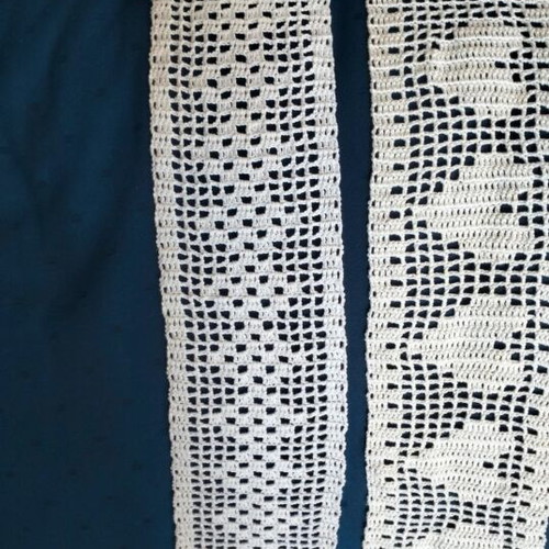 Handmade lace set of 3 white cotton perle butterfly