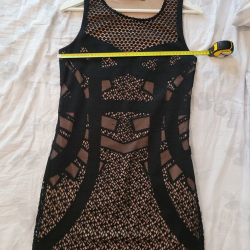 Zara black knitted dress with inner lining, size M
