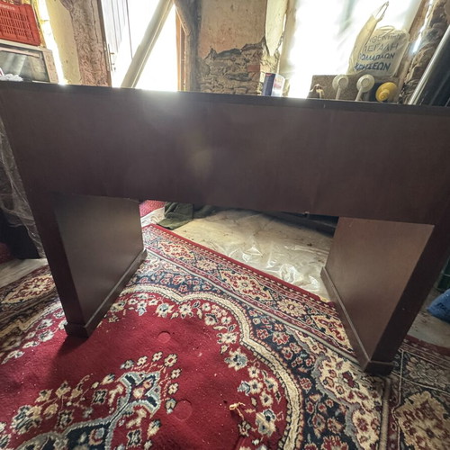 Wooden Study Desk like new with 2 drawers and protective glass