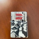 DRUM Tobacco windproof metal lighter with retro graphic art