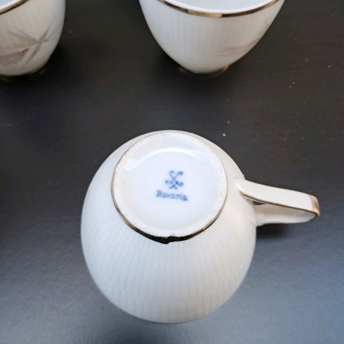Bavaria tea set like new with jug, creamer, and 5 cups